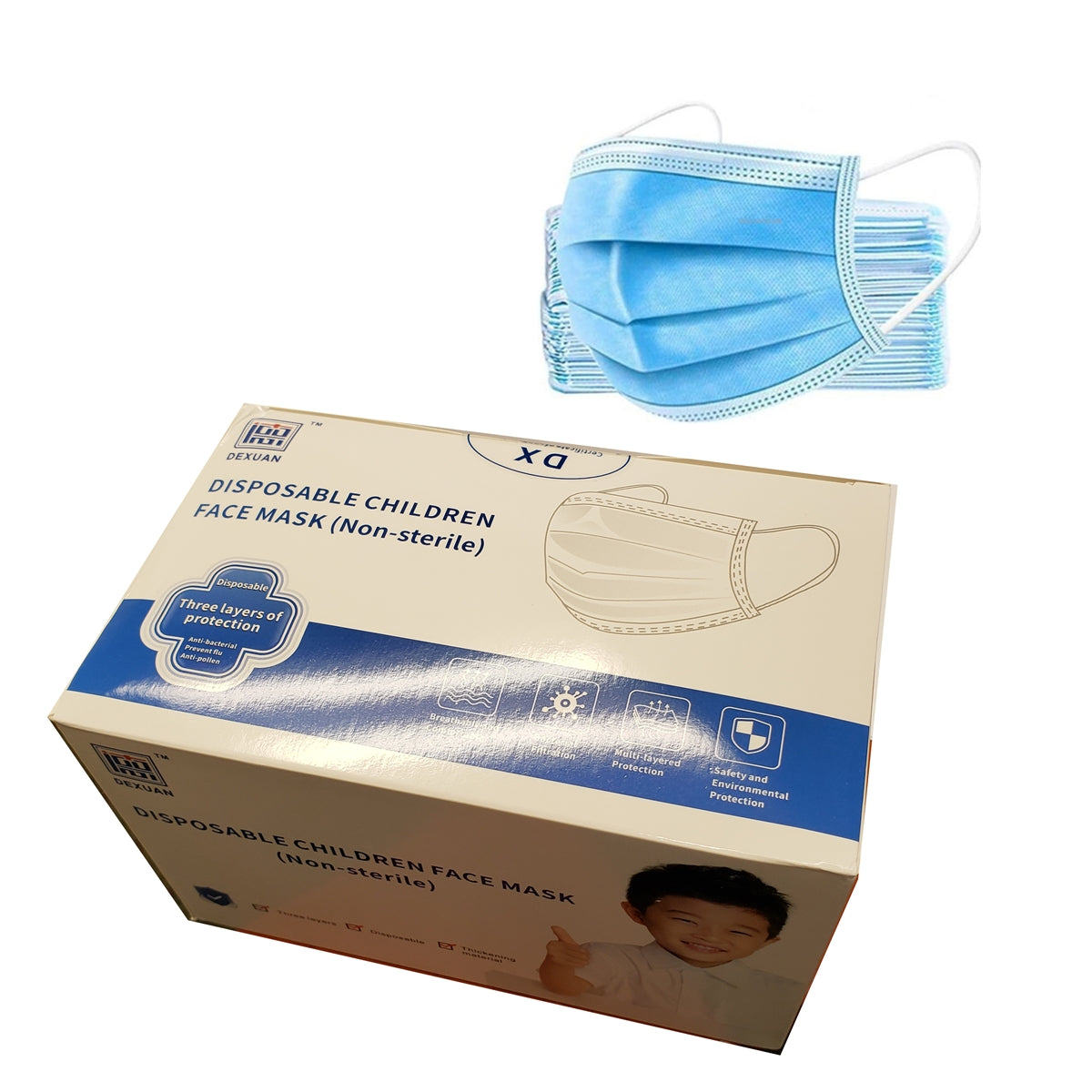 Disposable 3 layer Children Masks (Box of 50)